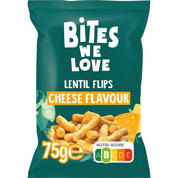 Foto van Biteswelove flip its cheese flavour lentil puffs 75g bij jumbo