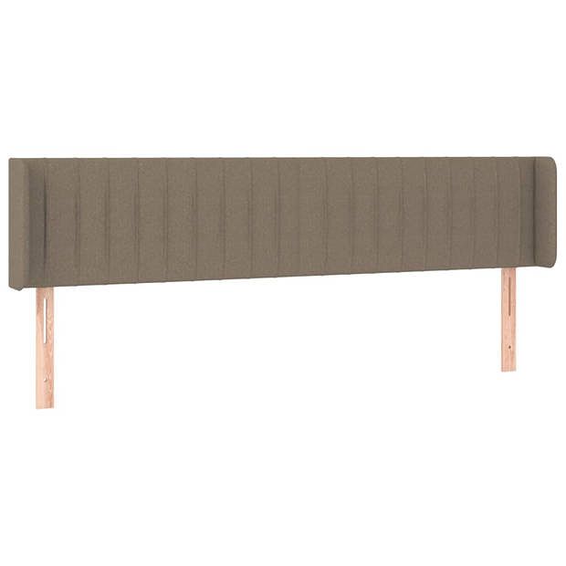 Foto van Vidaxl hoofdbord met randen 183x16x78/88 cm stof taupe