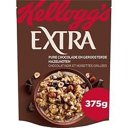 Foto van Kellogg'ss extra crunchy muesli pure chocolade en noten 375g bij jumbo