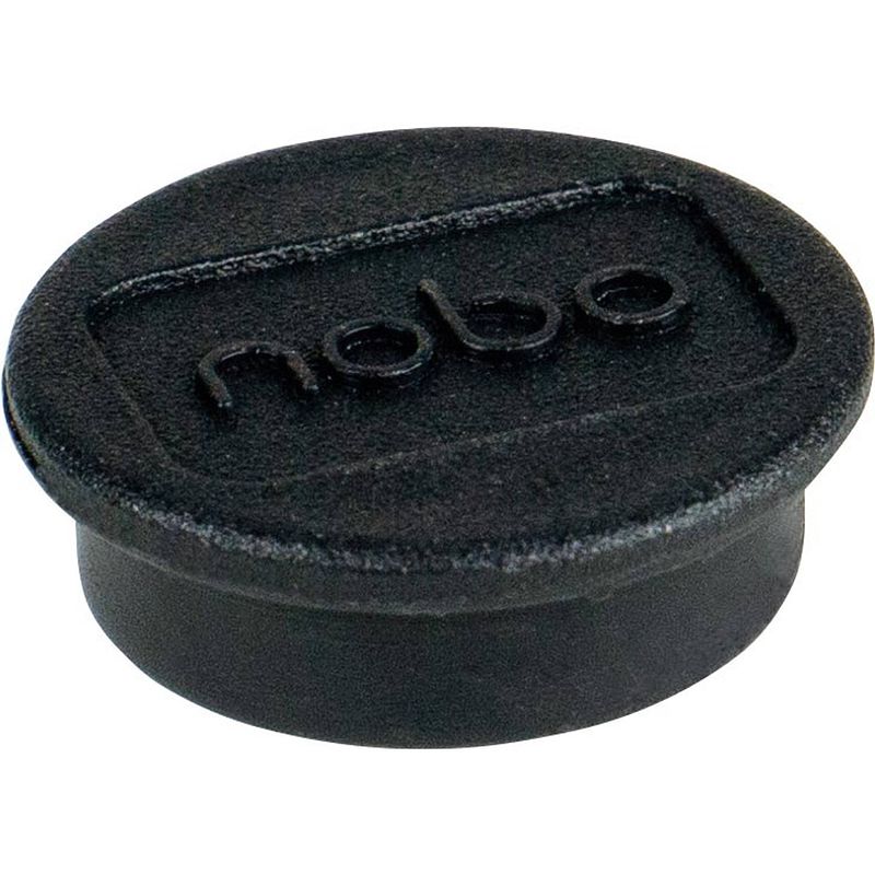 Foto van Nobo magneten voor whiteboard diameter van 24 mm, pak van 10 stuks, zwart