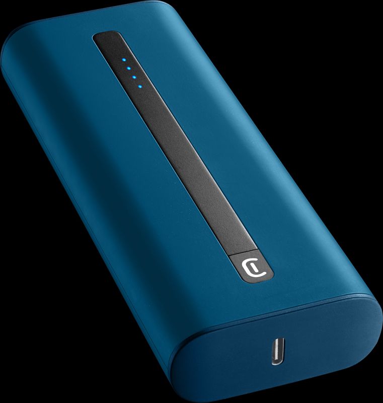 Foto van Cellularline thunder powerbank 20.000 mah met power delivery en quick charge blauw