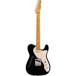 Foto van Fender vintera ii 60s telecaster thinline mn black elektrische gitaar met gigbag