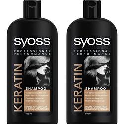 Foto van Keratine shampoo - voor droog en futloos haar - 2x 500ml