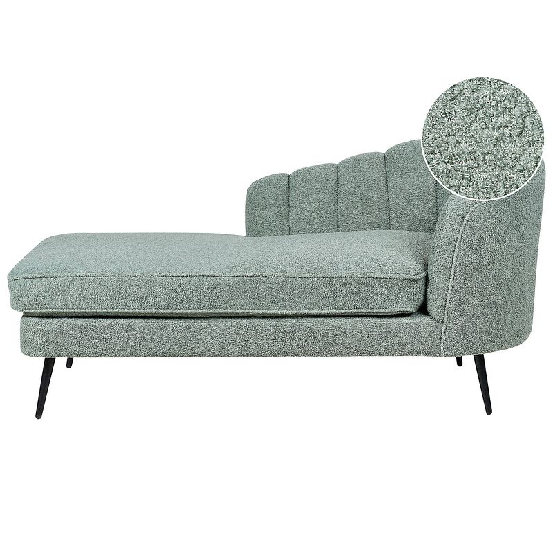 Foto van Beliani allier - chaise longue-groen-bouclé