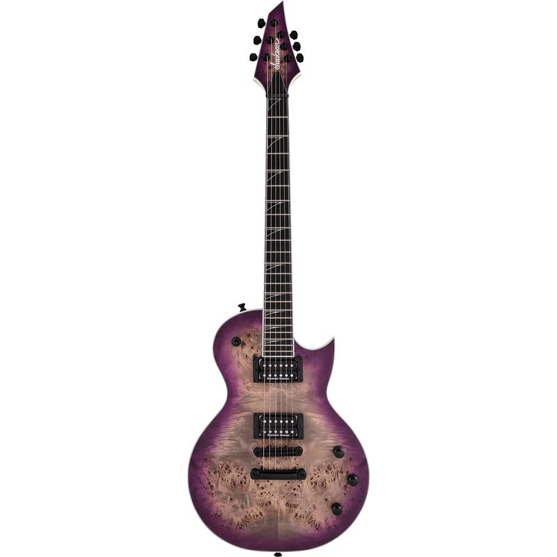 Foto van Jackson pro series monarkh scp, transparent purple burst elektrische gitaar