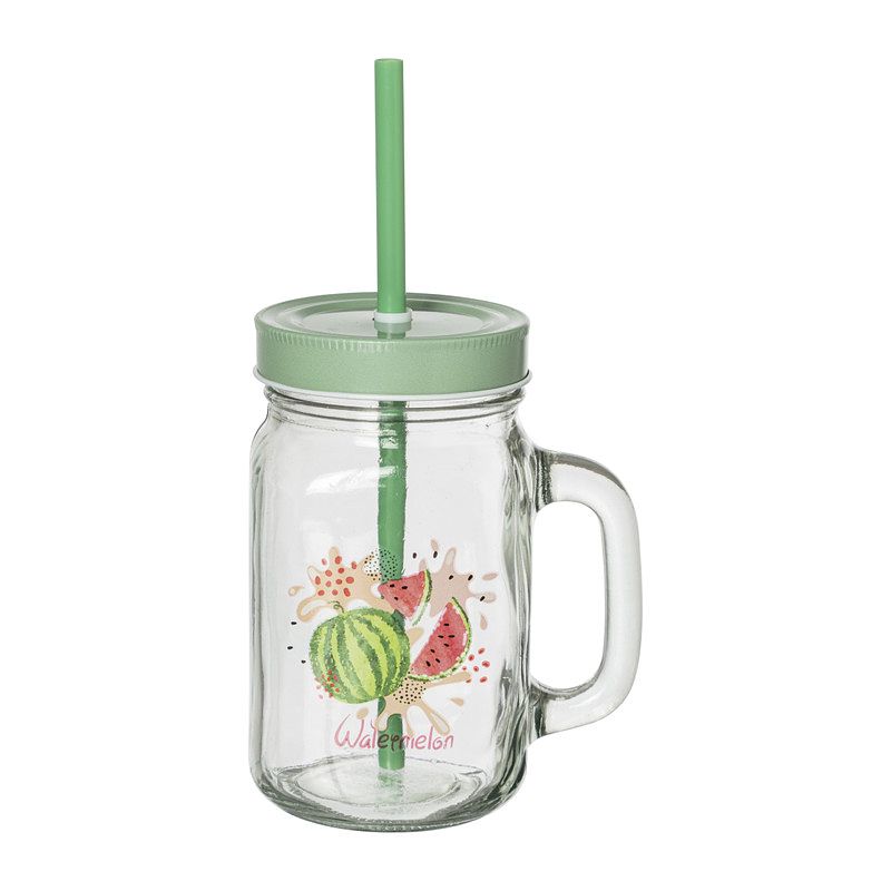 Foto van Mason jar mintgroen - 450 ml