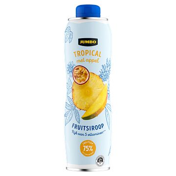 Foto van Jumbo fruitsiroop tropical met appel 750ml