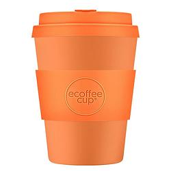 Foto van Ecoffee cup alhambra pla - koffiebeker to go 350 ml - oranje siliconen