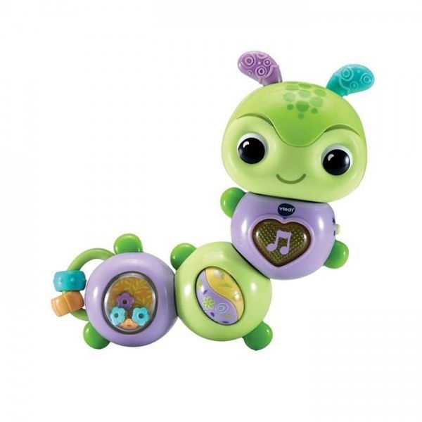 Foto van Vtech speelfiguur draai & wiebel rupsje junior groen/paars