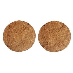 Foto van 2x stuks inlegvellen kokos voor hanging basket 25 cm - kokosinleggers - plantenbakken