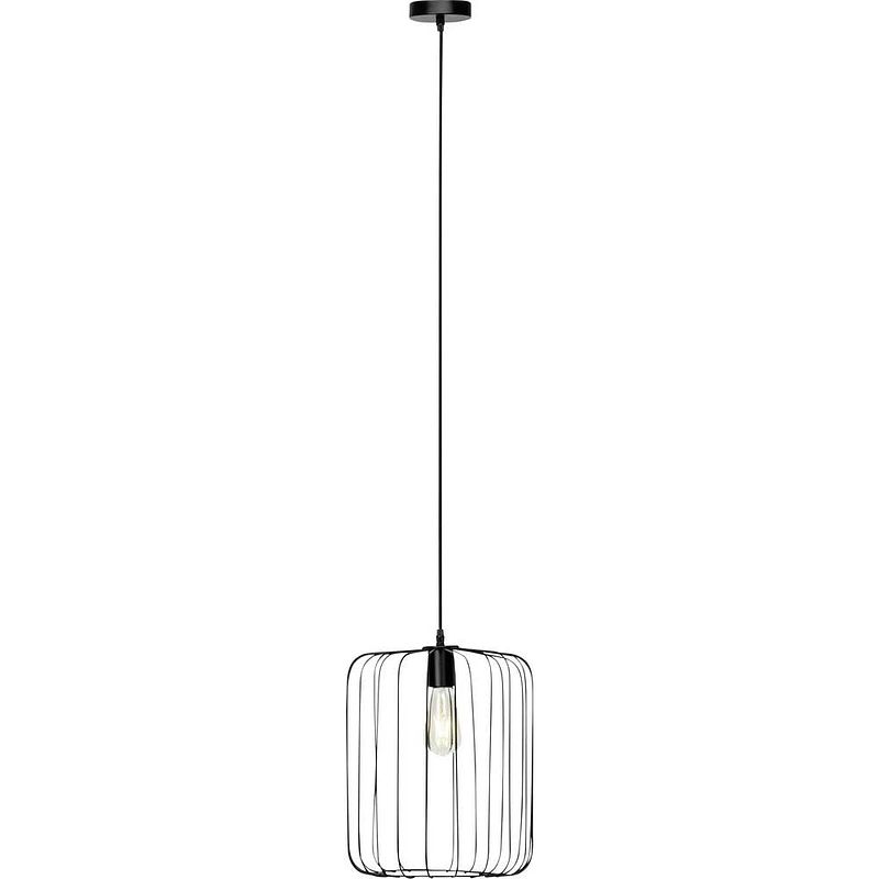 Foto van Brilliant flavian 52870/06 hanglamp led e27 60 w zwart (mat)