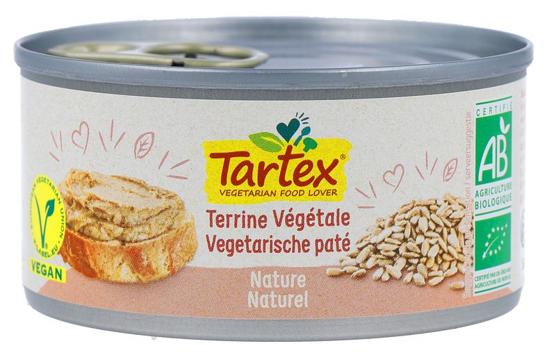 Foto van Tartex vegetarische paté naturel