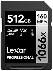 Foto van Lexar professional 1066x silver 512gb sdxc 160mb/s