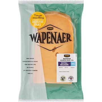 Foto van Wapenaer extra belegen kaas 35+ ca. 175g bij jumbo