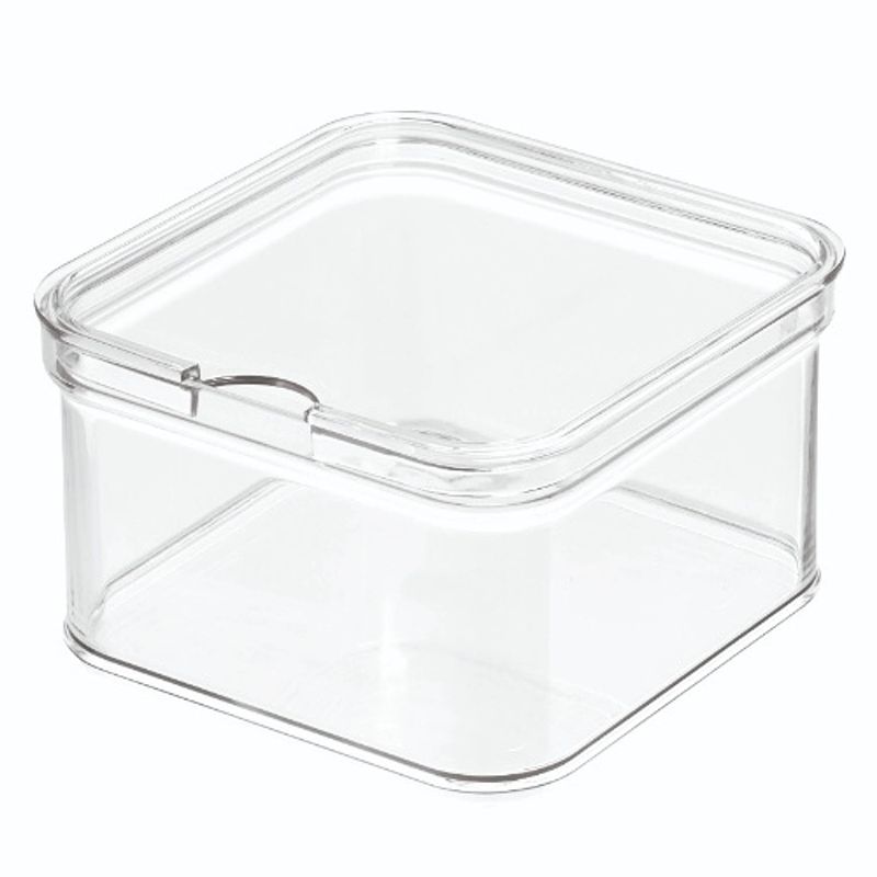 Foto van Idesign - opbergbox koelkast, 16 x 16 x 9.6 cm, kunststof, transparant - idesign crisp