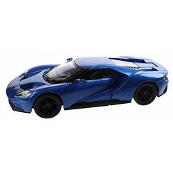 Foto van Goki metalen auto ford gt 2017 12,5 cm blauw