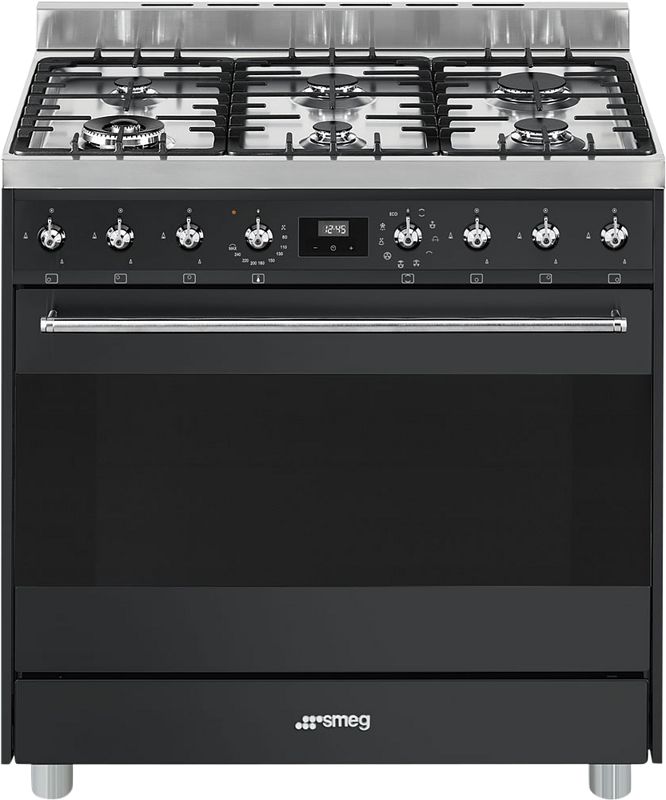 Foto van Smeg c9gmanlk9-1 gasfornuis antraciet