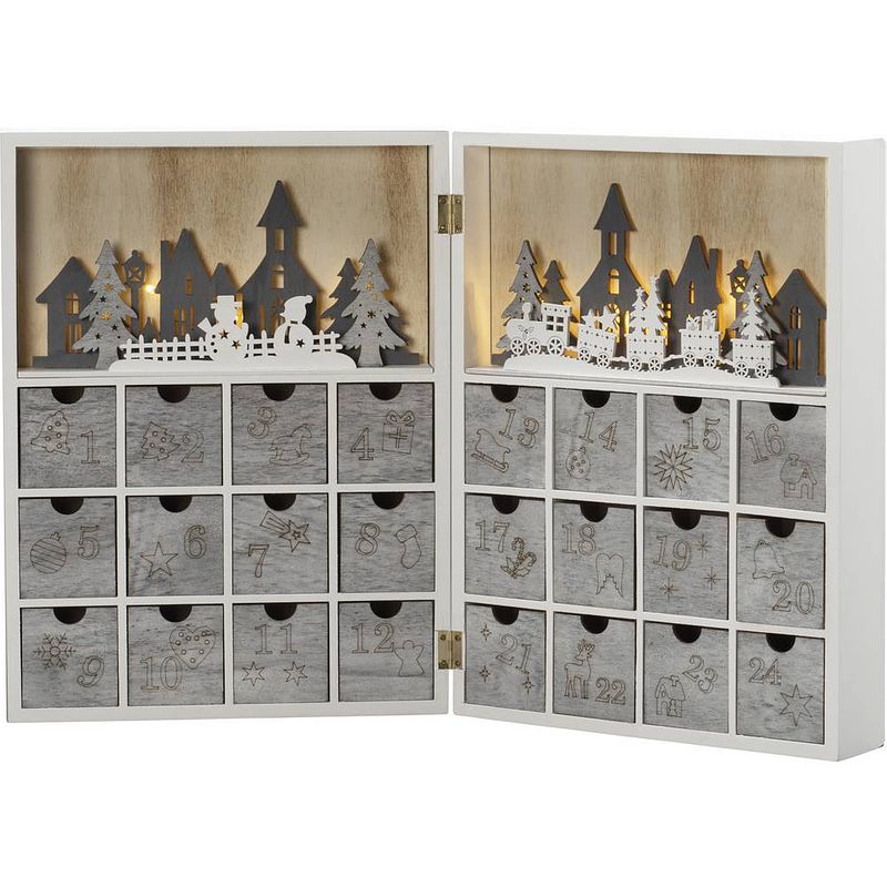 Foto van Konstsmide 3283-210 led-silhouet adventskalender warmwit led