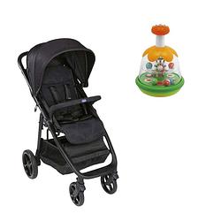 Foto van Chicco bundel - buggy multiride - jet black & speelfigurenset - magische draaitol