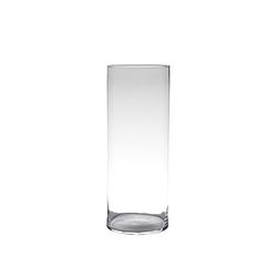 Foto van Glazen bloemen cylinder vaas/vazen 50 x 19 cm transparant - vazen