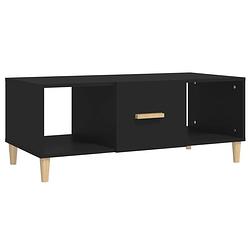 Foto van The living store salontafel - functioneel - hout - 102 x 50 x 40 cm - zwart