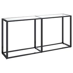 Foto van Vidaxl wandtafel 160x35x75,5 cm gehard glas transparant