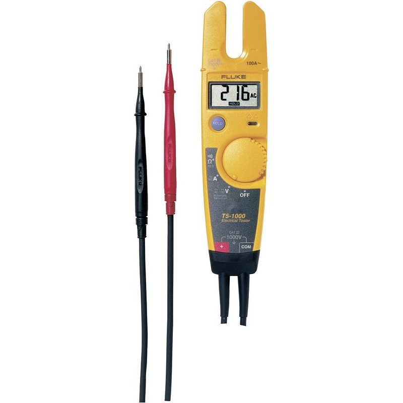 Foto van Fluke t5-1000 tweepolige spanningstester cat iii 1000 v lcd, akoestisch