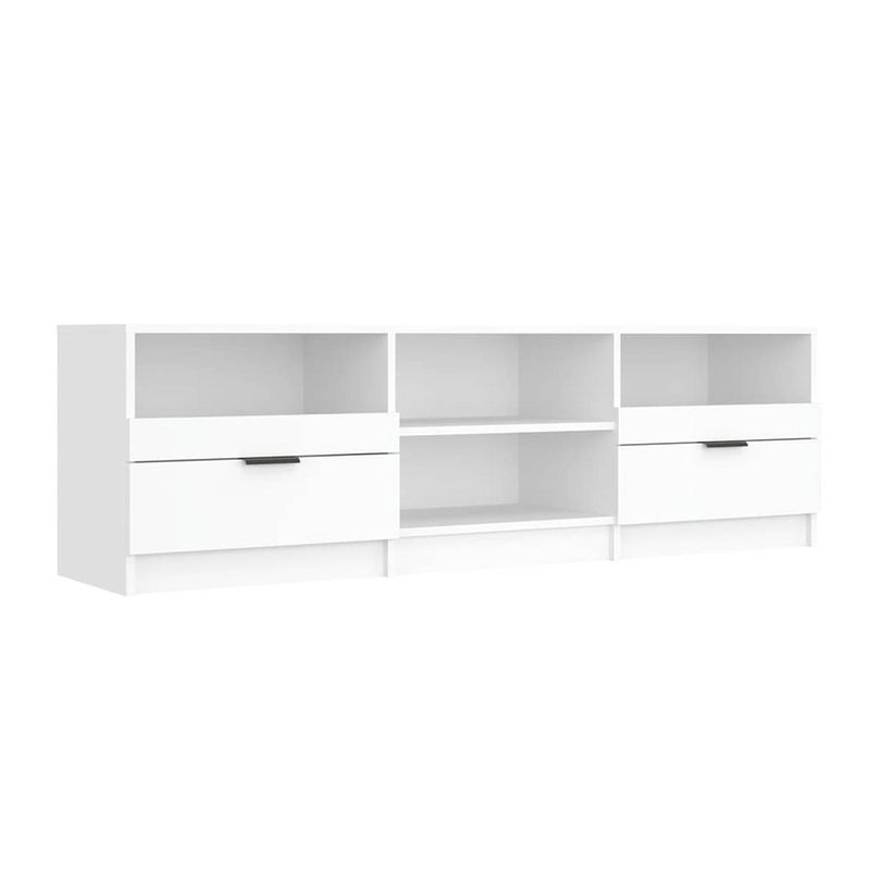 Foto van The living store tv-meubel - trendy - tv-meubels - afmetingen- 150x33.5x45 cm - kleur- wit - materiaal- bewerkt hout