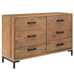 Foto van Vidaxl dressoir 110x35x70 cm massief grenenhout bruin