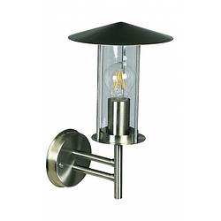 Foto van Luxform wandlamp utah 60w 230v rvs 22,5 x 34,5 cm zilver