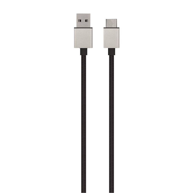 Foto van Grixx optimum kabel - usb-c naar usb 3.0 - gevlochten nylon - 1 meter - zwart