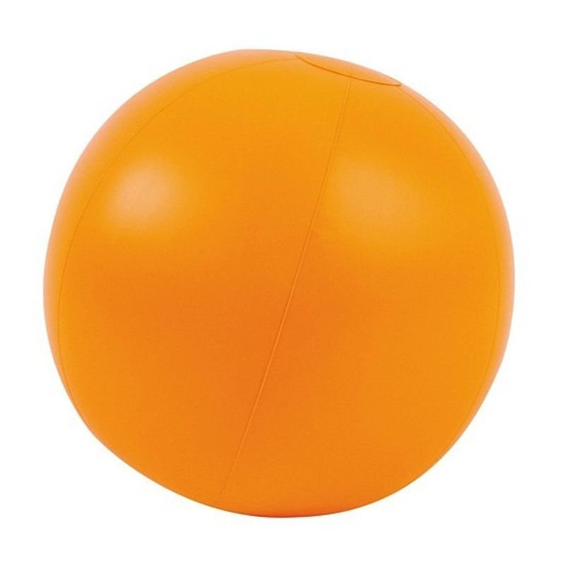 Foto van 3x opblaasbare strandbal oranje 30 cm - strandballen