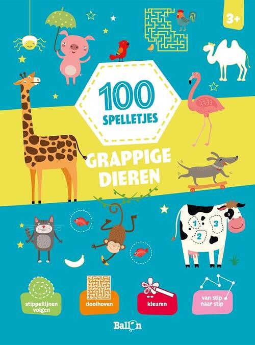 Foto van 100 spelletjes - grappige dieren - paperback (9789403216133)