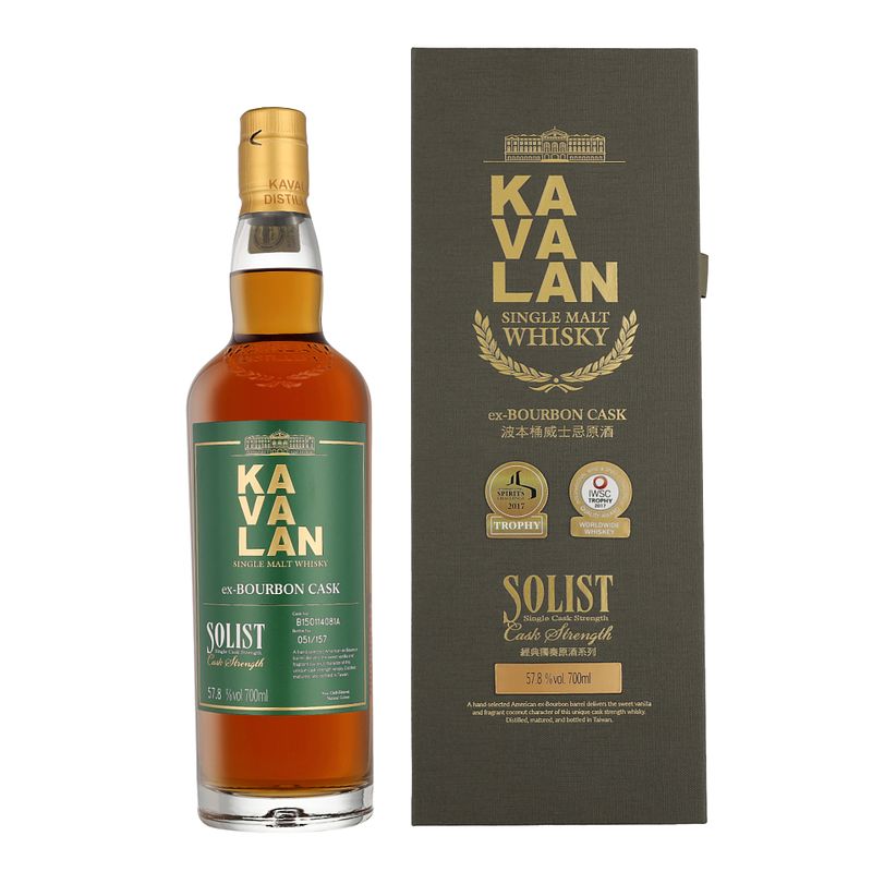 Foto van Kavalan solist ex bourbon cask 70cl whisky + giftbox