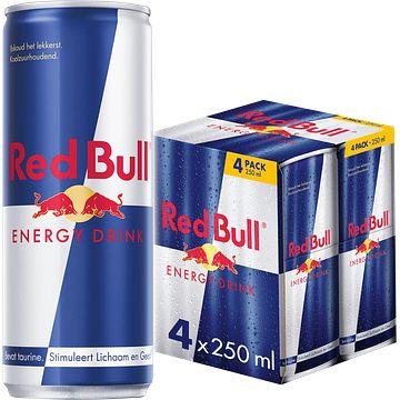 Foto van Red bull energy drink 4pack 250ml bij jumbo