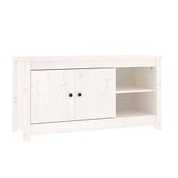 Foto van The living store tv-kast grenenhout - 103x36.5x52 cm - wit