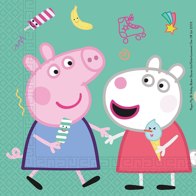 Foto van Procos servetten peppa pig 33 x 33 cm papier groen 20 stuks