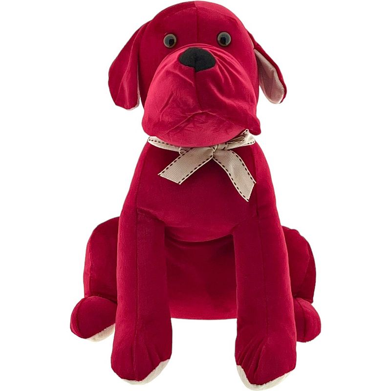 Foto van Deurstopper hond - 2 kilo - rood - 32 x 24 cm