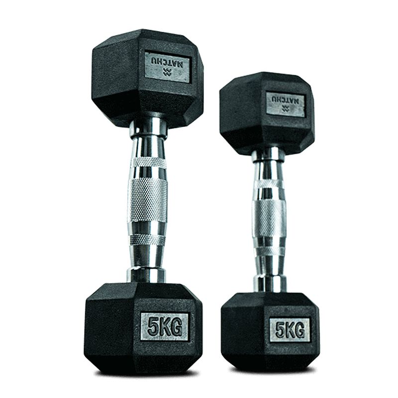 Foto van Matchu sports hexa dumbbells - 5 kg