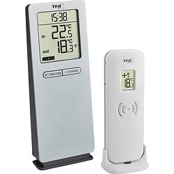 Foto van Tfa dostmann funk-thermometer logoneo draadloze thermometer digitaal zilver