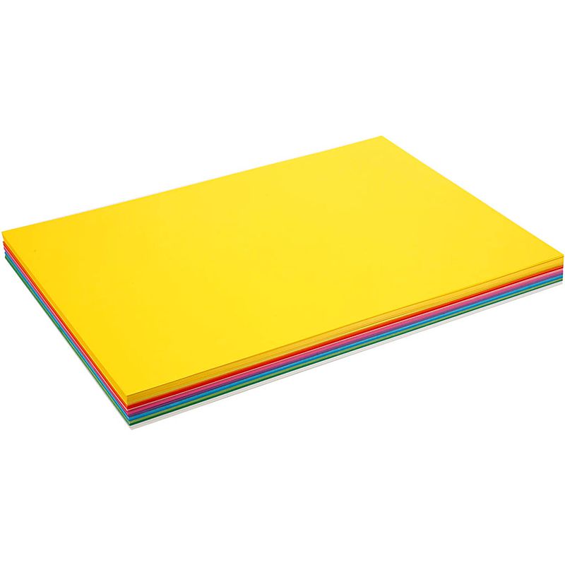 Foto van Packlinq lentekarton. diverse kleuren. a2. 420x600 mm. 180 gr. 300 div vellen/ 1 doos