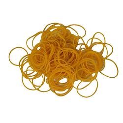 Foto van Rubberen elastiekjes elastiekjes 50g rubber bandjes klein 4x4 cm bruin gekleurde elastiekjes