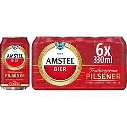 Foto van Amstel pilsener blik 6 x 330ml bij jumbo