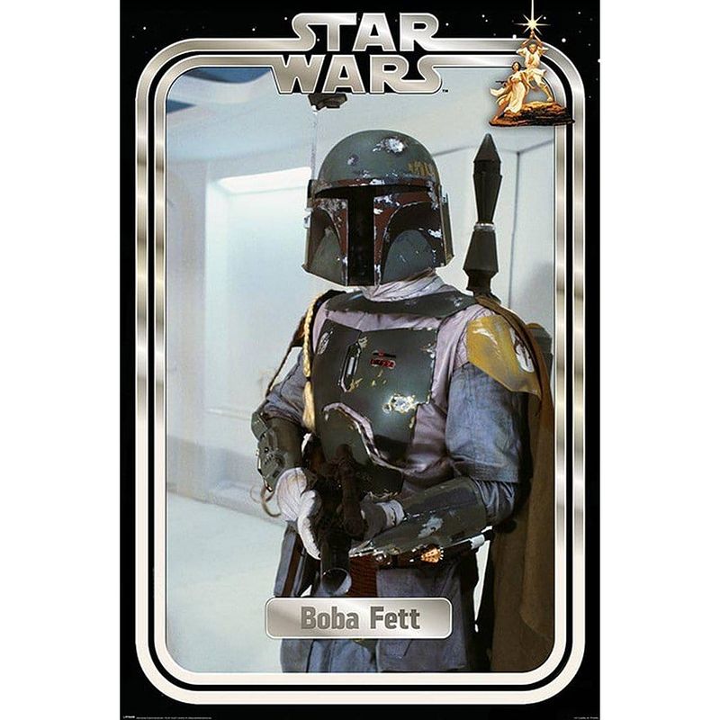 Foto van Pyramid star wars boba fett retro packaging poster 61x91,5cm