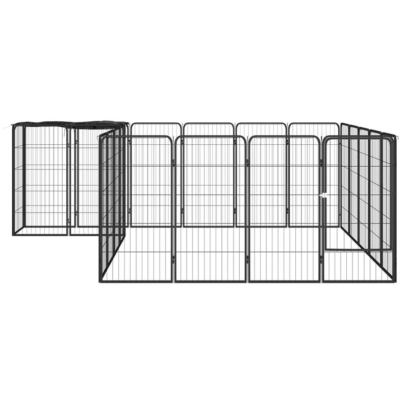 Foto van The living store hondenkennel - 300 - stalen hondenren - 300x250x100cm - waterbestendig