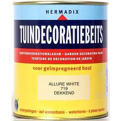 Foto van Hermadix - tuindecoratiebeits 719 allure white 750 ml