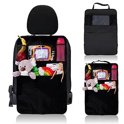 Foto van All ride autostoel organizer - 70 x 45 cm - meerdere opbergvakken - opbergvak voor telefoon/tablet - zwart