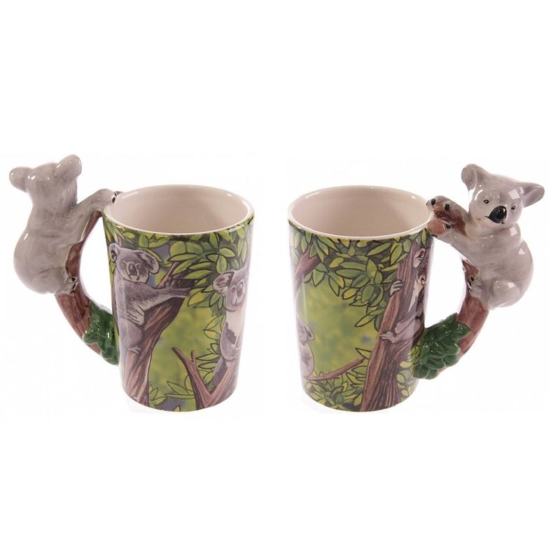 Foto van Set van 2x stuks drink/koffie mok koala thema 250 ml - bekers