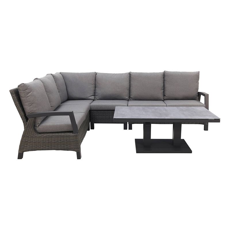 Foto van Vdg darwin/rockford lounge dining set - antraciet