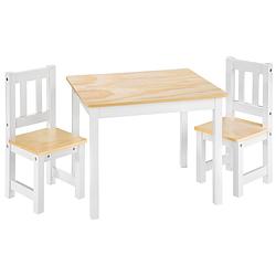 Foto van Tectake - kindermeubelset - tafel en 2 stoelen - robuust - 402376